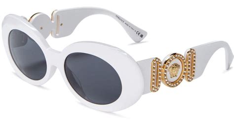 versace white round sunglasses